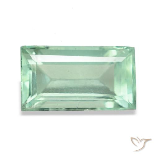Fluorita verde natural de 3,02 ct, baguette, VS
