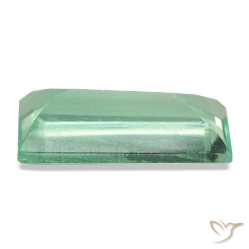 Fluorita verde natural de 7,49 ct, baguette, VS