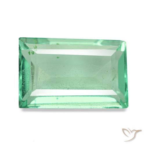 Fluorita verde natural de 2,95 ct, baguette, VS