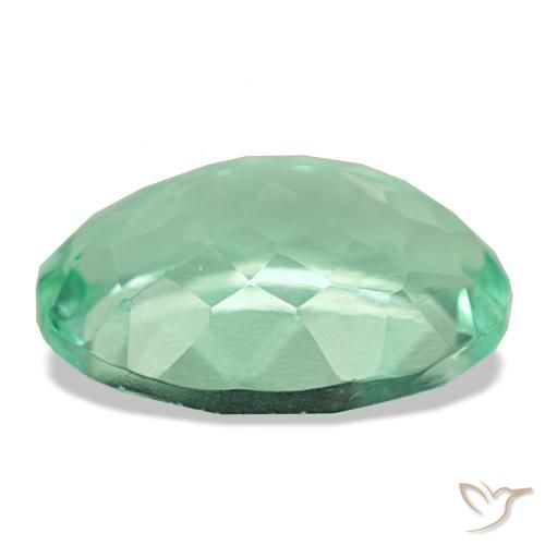 Fluorita verde natural de 8,91 ct, corte óvalo, VVS-VS