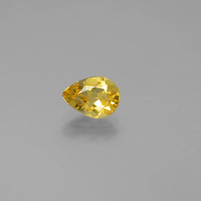 Berilo dorado amarillo natural de 0,63 ct, en forma de pera, VVS
