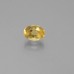 Berilo dorado amarillo natural de 0,87 ct, corte óvalo, VS