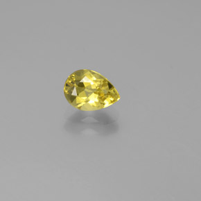 Berilo Dorado Amarillo natural de 0.71 ct, En forma de pera, VVS