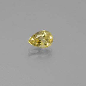Berilo dorado amarillo natural de 0,70 ct, en forma de pera, VVS