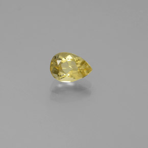 Berilo dorado amarillo natural de 0,70 ct, en forma de pera, VVS