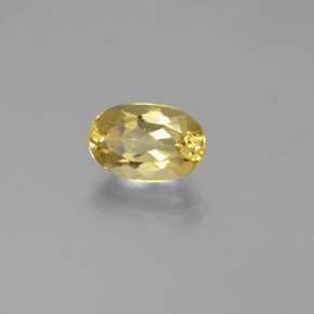 Berilo dorado amarillo natural de 1,45 ct, corte óvalo, VVS