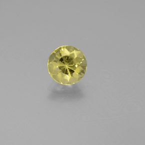 Berilo dorado amarillo natural de 0,91 ct, corte redondo, VS