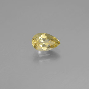 Berilo dorado amarillo natural de 0,76 ct, en forma de pera, VVS