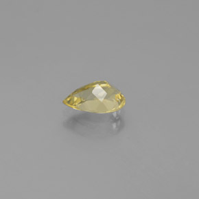 Berilo dorado amarillo natural de 0,76 ct, en forma de pera, VVS