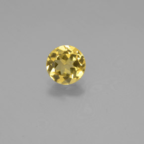 Berilo dorado amarillo natural de 0,62 ct, corte redondo, VS