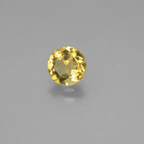 Berilo dorado amarillo natural de 0,62 ct, corte redondo, VS