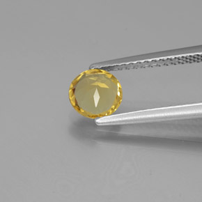 Berilo dorado amarillo natural de 0,62 ct, corte redondo, VS