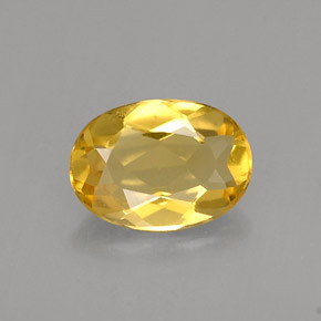 Berilo dorado amarillo natural de 0,61 ct, corte óvalo, VVS