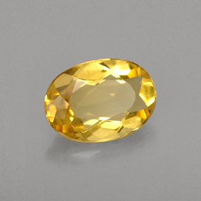 Berilo dorado amarillo natural de 0,61 ct, corte óvalo, VVS