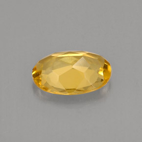 Berilo dorado amarillo natural de 0,61 ct, corte óvalo, VVS
