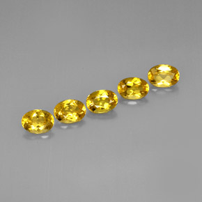 Gemas de berilo dorado amarillo natural de  ct, corte óvalo, VVS