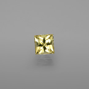 Berilo dorado amarillo natural de 0,58 ct, cuadrado, VVS-VS