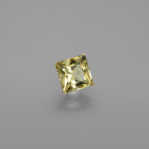 Berilo dorado amarillo natural de 0,58 ct, cuadrado, VVS-VS