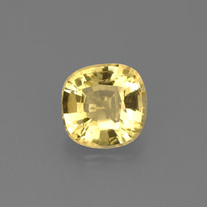 Berilo dorado amarillo natural de 0,69 ct, corte cojín, VS