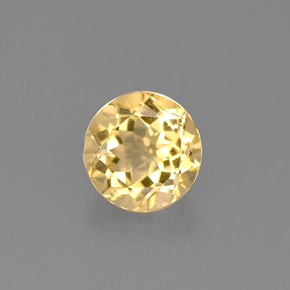 Berilo dorado amarillo natural de 0,69 ct, corte redondo, VS