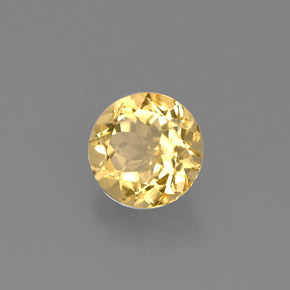Berilo dorado amarillo natural de 0,69 ct, corte redondo, VS