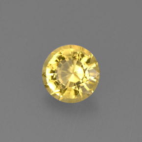 Berilo dorado amarillo natural de 0,61 ct, corte redondo, VS