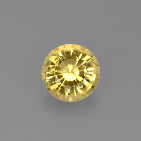 Berilo dorado amarillo natural de 0,61 ct, corte redondo, VS
