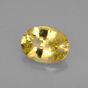 Berilo Dorado Amarillo natural de 0.63 ct, Corte Óvalo, VVS-VS