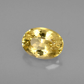 Berilo dorado amarillo natural de 0,76 ct, corte óvalo, VVS-VS