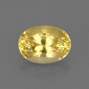 Berilo dorado amarillo natural de 0,83 ct, corte óvalo, VS