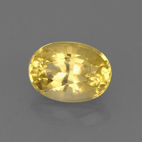 Berilo dorado amarillo natural de 0,83 ct, corte óvalo, VS