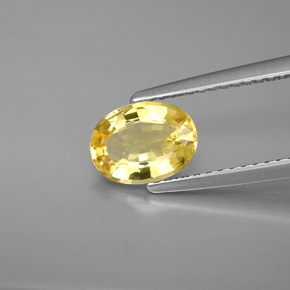 Berilo dorado amarillo natural de 0,93 ct, corte óvalo, VVS