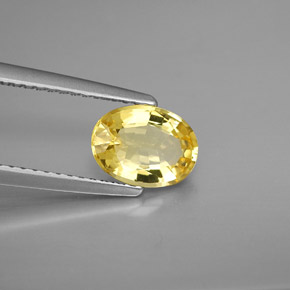 Berilo dorado amarillo natural de 0,93 ct, corte óvalo, VVS