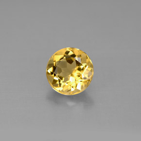 Berilo dorado amarillo natural de 0,98 ct, corte redondo, VS