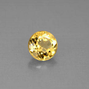 Berilo dorado amarillo natural de 0,98 ct, corte redondo, VS