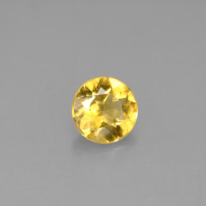 Berilo dorado amarillo natural de 0,77 ct, corte redondo, VS