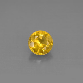 Berilo dorado amarillo natural de 0,81 ct, corte redondo, VS