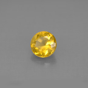 Berilo dorado amarillo natural de 0,81 ct, corte redondo, VS