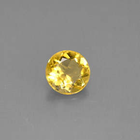Berilo dorado amarillo natural de 0,85 ct, corte redondo, VS