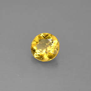Berilo dorado amarillo natural de 0,85 ct, corte redondo, VS