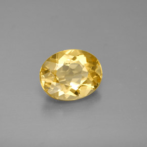 Berilo dorado amarillo natural de 1,63 ct, corte óvalo, VS