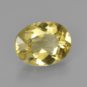 Berilo Dorado Amarillo natural de 1.33 ct, Corte Óvalo, VVS
