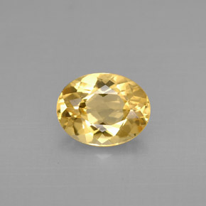 Berilo Dorado Amarillo natural de 1.55 ct, Corte Óvalo, VVS-VS