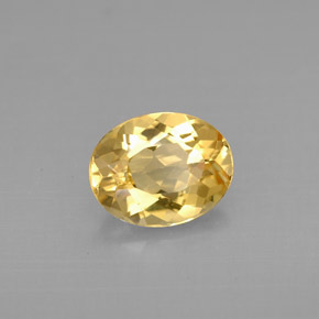 Berilo Dorado Amarillo natural de 1.55 ct, Corte Óvalo, VVS-VS