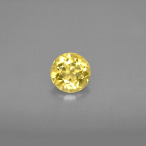 Berilo Dorado Amarillo natural de 0.67 ct, Corte Redondo, VS