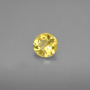 Berilo Dorado Amarillo natural de 0.67 ct, Corte Redondo, VS