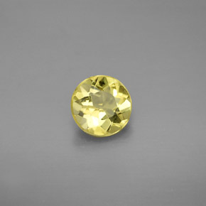 Berilo dorado amarillo natural de 0,78 ct, corte redondo, VVS-VS