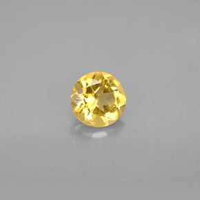 Berilo dorado amarillo natural de 0,73 ct, corte redondo, VS