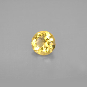 Berilo dorado amarillo natural de 0,73 ct, corte redondo, VS