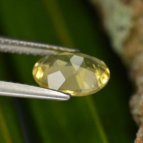 Berilo dorado amarillo natural de 1,22 ct, corte óvalo, VVS-VS